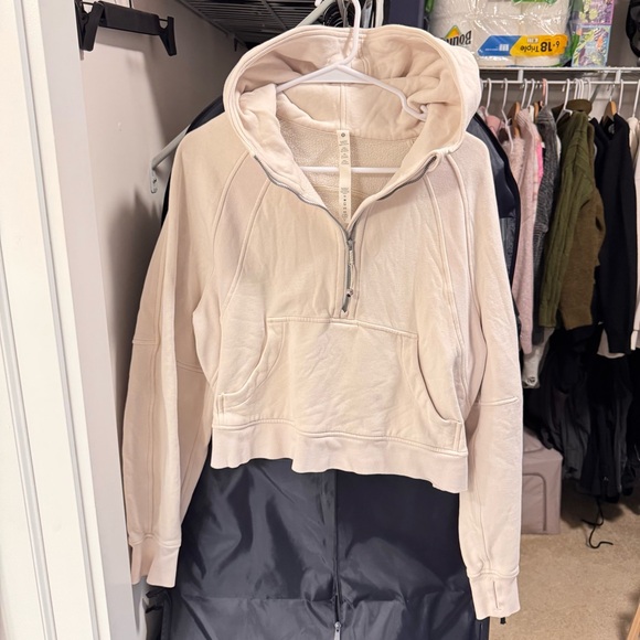 Lululemon Scuba Oversized Half-Zip Ivory Hoodie - Picture 1 of 5